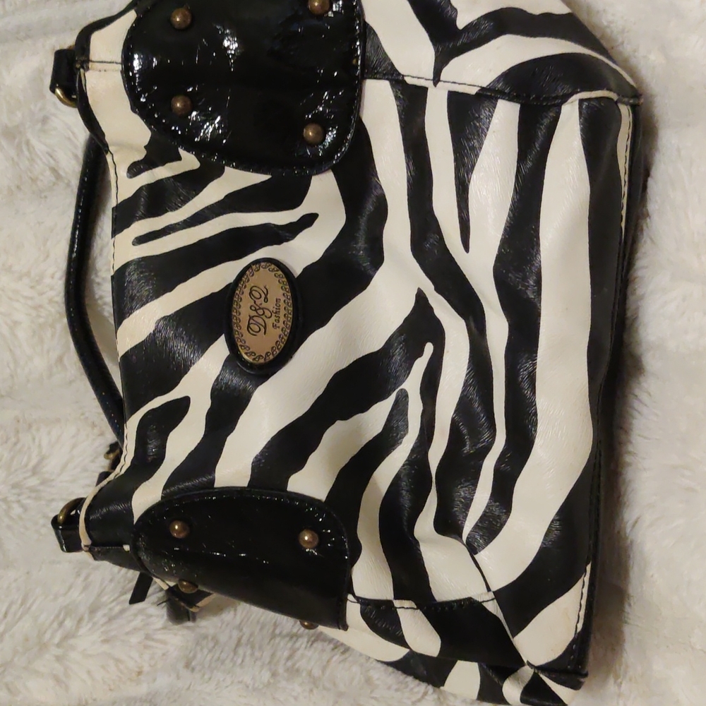 D&2 fashion zebra print purse